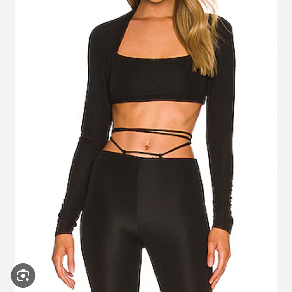 Stylish Black Long Sleeve Bodysuit new without tag